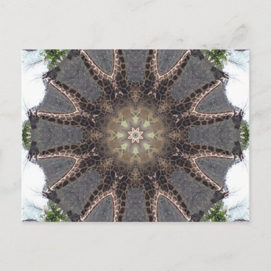 Giraffe Mandala Postkarte (Vorderseite)