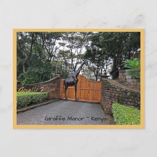 Giraffe Manor in Kenia Postkarte (Vorderseite)
