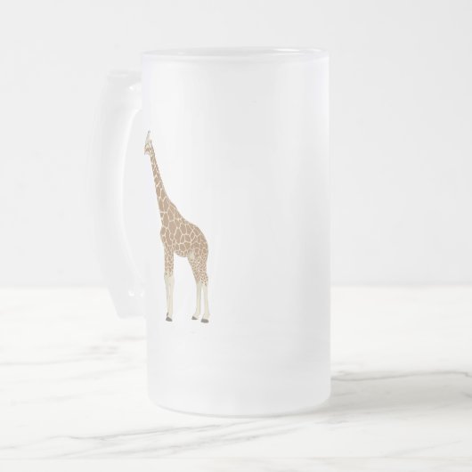 Giraffe Mattglas Bierglas (Vorderseite Links)
