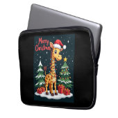 Giraffe Merry Christmas Tree Lighting Santa Giraff Laptopschutzhülle (Vorderseite Links)
