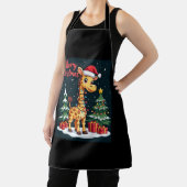 Giraffe Merry Christmas Tree Lighting Santa Giraff Schürze (InSitu)