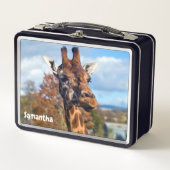 Giraffe-Metall-Lunchbox Metall Brotdose (Vorderseite)