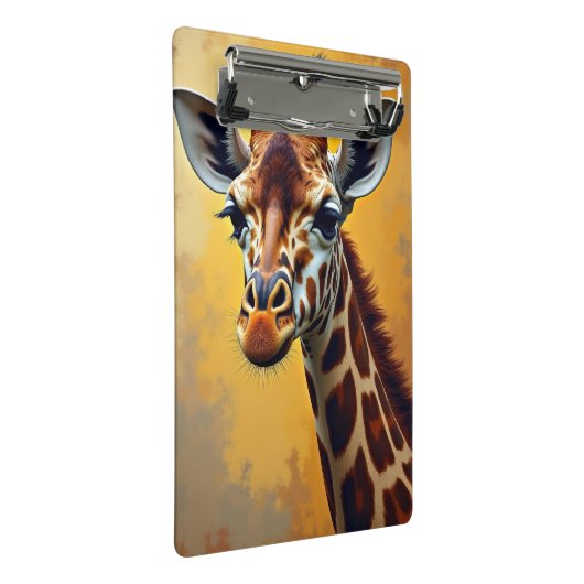 Giraffe Mini Klemmbrett (Schrägansicht)