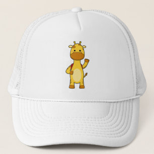 Giraffe mit Backpack Truckerkappe