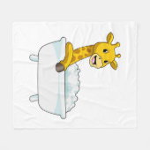 Giraffe mit Badewanne mit Schaumstoff Fleecedecke (Vorderseite (Horizontal))