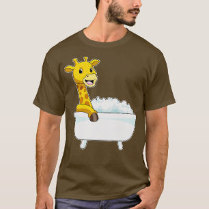 Giraffe mit Badewanne mit Schaumstoff T-Shirt