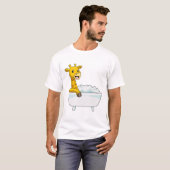 Giraffe mit Badewanne mit Schaumstoff T-Shirt (Vorne ganz)