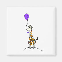 Giraffe mit Ballonmagnet