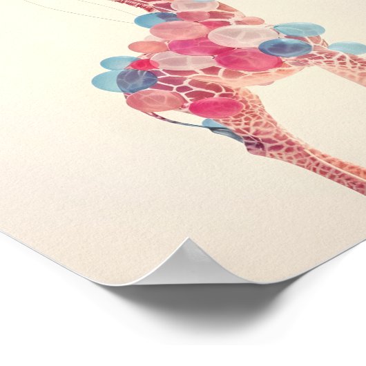 Giraffe mit Balloons 🎈 Poster (Ecke)