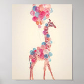 Giraffe mit Balloons 🎈 Poster (Vorne)