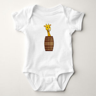 Giraffe mit Barrel Baby Strampler