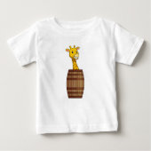 Giraffe mit Barrel Baby T-shirt (Vorderseite)