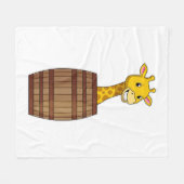 Giraffe mit Barrel Fleecedecke (Vorderseite (Horizontal))