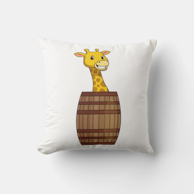 Giraffe mit Barrel Kissen (Vorderseite)