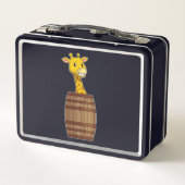 Giraffe mit Barrel Metall Brotdose (Rückseite)