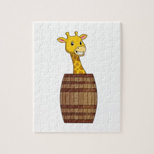 Giraffe mit Barrel Puzzle (Vertikal)