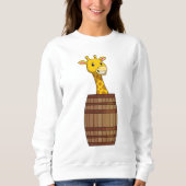 Giraffe mit Barrel Sweatshirt (Vorderseite)