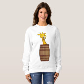 Giraffe mit Barrel Sweatshirt (Vorne ganz)