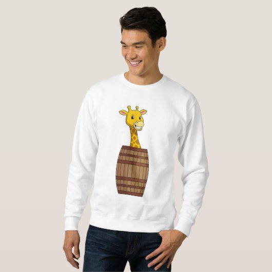 Giraffe mit Barrel Sweatshirt (Vorne ganz)
