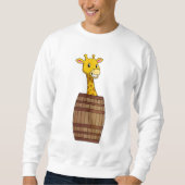Giraffe mit Barrel Sweatshirt (Vorderseite)
