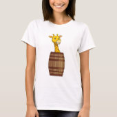 Giraffe mit Barrel T-Shirt (Vorderseite)