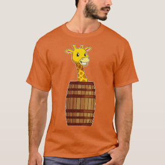 Giraffe mit Barrel T-Shirt