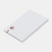 Giraffe mit Brille blasen Kaugummi Post-it Klebezettel (angewinkelt)