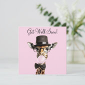 Giraffe mit Brille, Tophut, Gummi wird gut (Stehend Vorderseite)