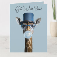 Giraffe mit Brille, Tophut, Gummi wird gut