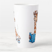 Giraffe mit Buch und Getränk Milchtasse (Vorderseite)