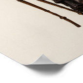 Giraffe mit Cello Poster (Ecke)