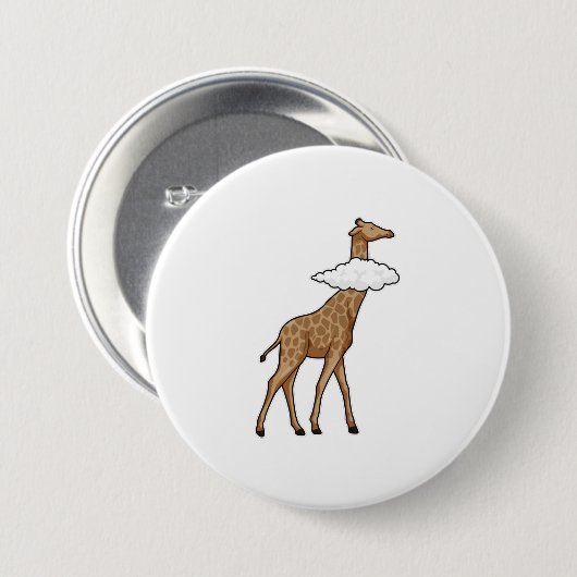 Giraffe mit Cloud Button (Vorne & Hinten)