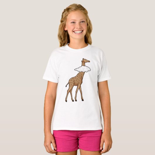Giraffe mit Cloud T-Shirt (Vorne ganz)