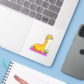 Giraffe mit Coconut Aufkleber (Laptop mit iPhone)