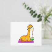 Giraffe mit Coconut Postkarte (Stehend Vorderseite)