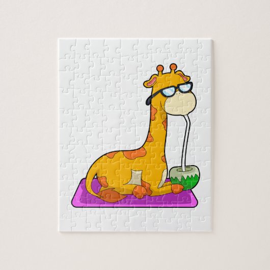 Giraffe mit Coconut Puzzle (Vertikal)