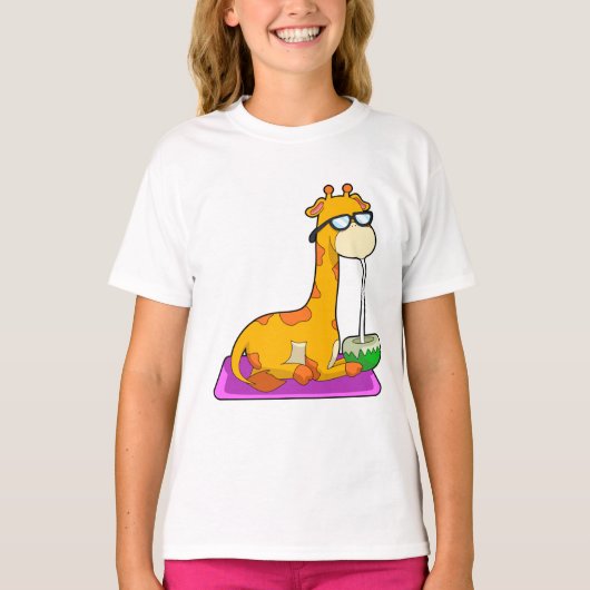 Giraffe mit Coconut T-Shirt (Vorderseite)