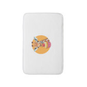 Giraffe mit Cupcake Badematte (Vorderseite Vertikal)