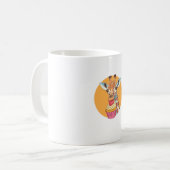 Giraffe mit Cupcake Kaffeetasse (Vorderseite Links)