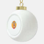 Giraffe mit Cupcake Keramik Kugel-Ornament (Rechts)