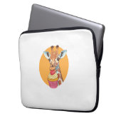 Giraffe mit Cupcake Laptopschutzhülle (Vorderseite Links)