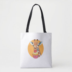 Giraffe mit Cupcake Tasche