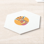 Giraffe mit Cupcake Untersetzer (angewinkelt)