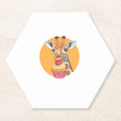 Giraffe mit Cupcake Untersetzer (Vorderseite)