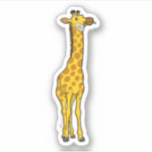 Giraffe mit Daisy Aufkleber (Vorderseite)