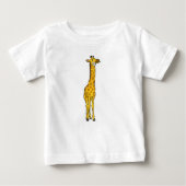 Giraffe mit Daisy Baby T-shirt (Vorderseite)