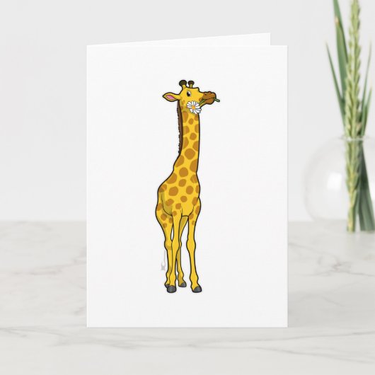 Giraffe mit Daisy Karte (Vorderseite)