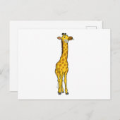 Giraffe mit Daisy Postkarte (Vorne/Hinten)