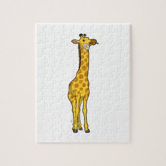 Giraffe mit Daisy Puzzle (Vertikal)