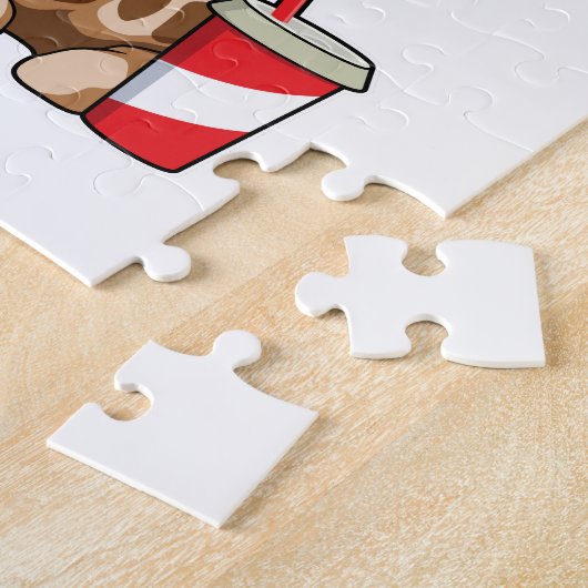 Giraffe mit Drink Puzzle (Seite)